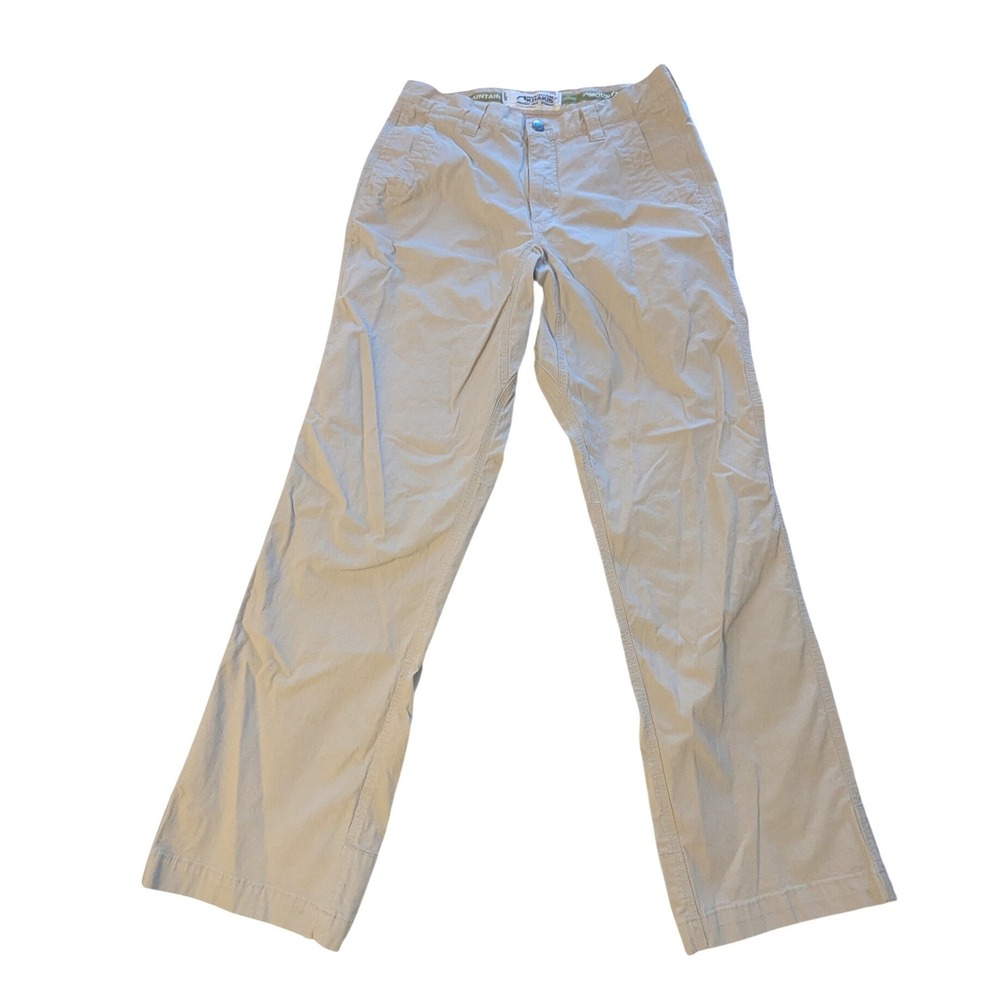 Mountain Khakis Mens 31x32 Relaxed Fit Organic Cotton Stretch Pants Tan Utility
